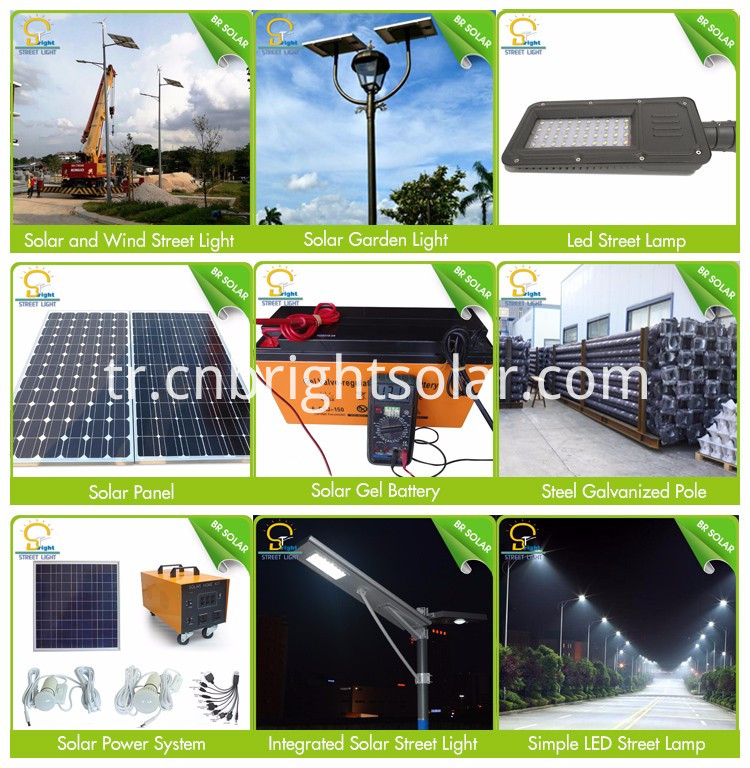 20W-120W Güneş Led Sokak Lambası 20W-120W Solar Led Street Light